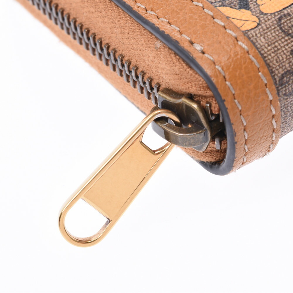 Gucci Mickey Mouse Zip Around Long Wallet Brown Leather - Picture 8 of 12